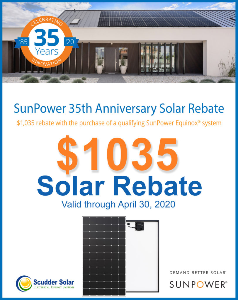 SunPower Solar Rebate Scudder Solar Energy Systems Blog